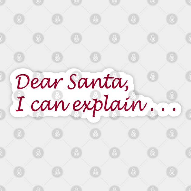 Dear Santa Sticker by PSCSCo